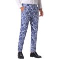 thumbnail image 5 of INSPIRE CHIC Floral Pants for Men's Flat Front Prom Formal Flower Dress Pants 30 Navy Blue, 5 of 6