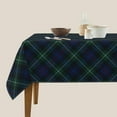 thumbnail image 2 of Clan Mackenzie Tartan Blue and Green Plaid 100% Polyester Fiber Square Tablecloth Anti Pilling Tablecloth Decoration 52"X52", 2 of 5