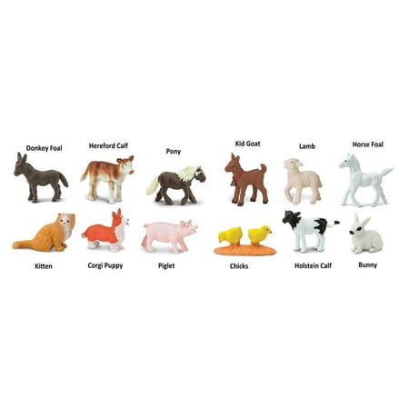 UPC: 0095866681203 | Safari Ltd. | Farm Babies – 12 Pieces | TOOBs Collection | Miniature Toy Figurines for Boys & Girls