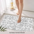 thumbnail image 3 of Boho Gray Flower Door Mat&nbsp;Indoor Outdoor Entrance,Non Slip Small Rug for Kitchen Bathroom Entryway Rug,Vintage Farmhouse Leaf Spring Plant Washable Doormat Floor Mat for Office 18x30 Inch, 3 of 8