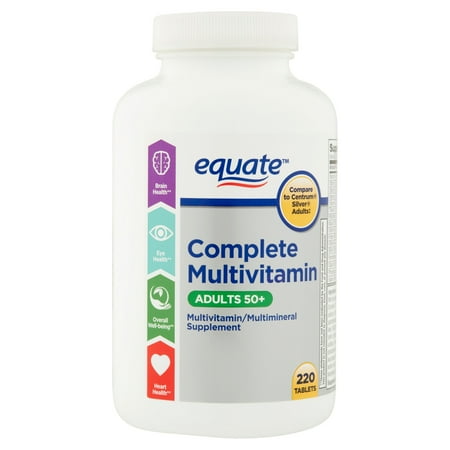 equate Mature multivitamines A Thru Z adultes de comprimés alimentaires Supplément - 220 Ct