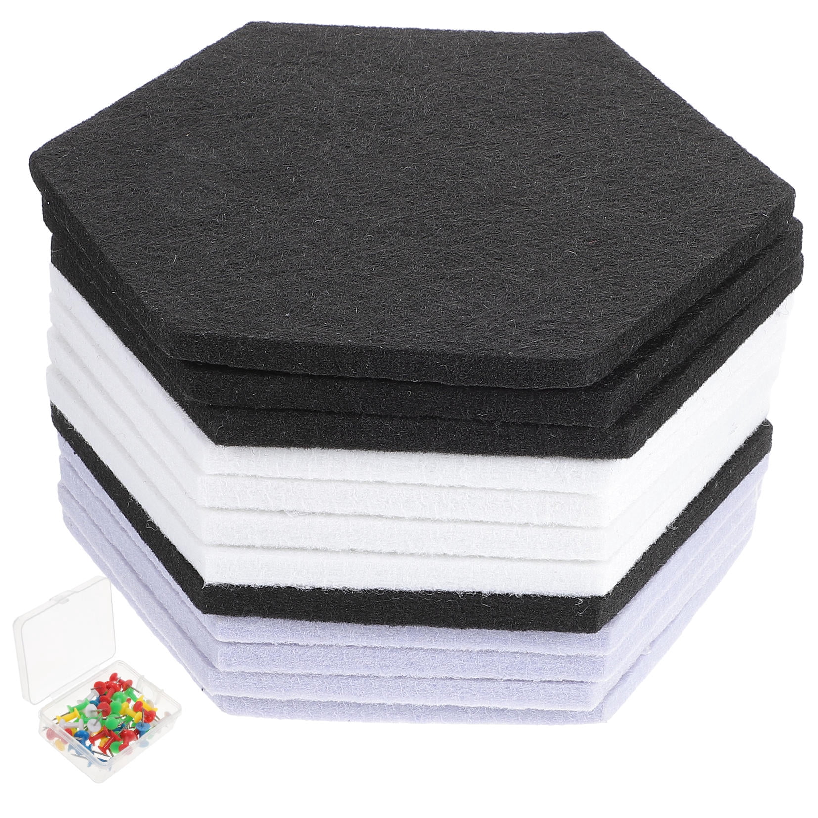LEORX 12Pcs Simple Acoustic Panel Echo Reduction Felt Black