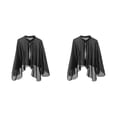thumbnail image 1 of kurtrusly Cardigans en Chiffon Boho à la Mode pour Femmes Veste Ample Transparente Poncho Noir 140x53cm 2Ensemble, 1 of 6