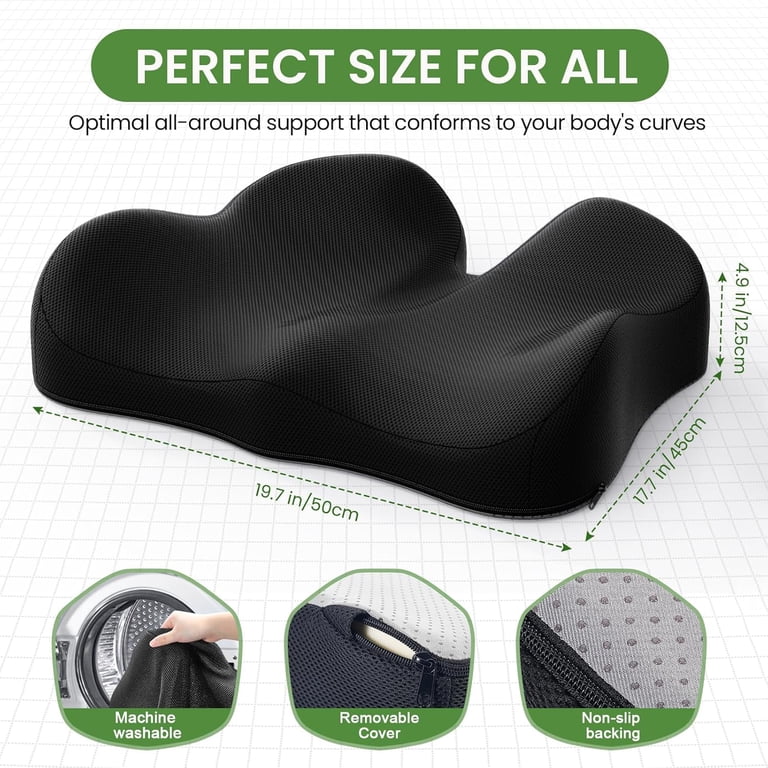 Lolsea Memory Foam Seat Cushion, Ergonomic Office Chair Support photo 4