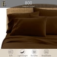 thumbnail image 2 of PRATYUX Full 6-PC Sheet Set 800-TC 100% Egyptian Cotton, 12" Deep Pockets - Chocolate, 2 of 7