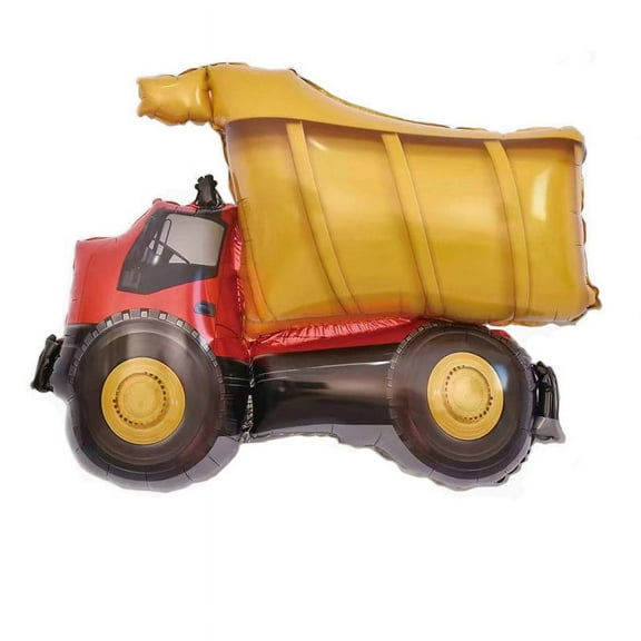 Dump Truck Shaped Mylar Foil Balloon for Construction-Themed Celebrations