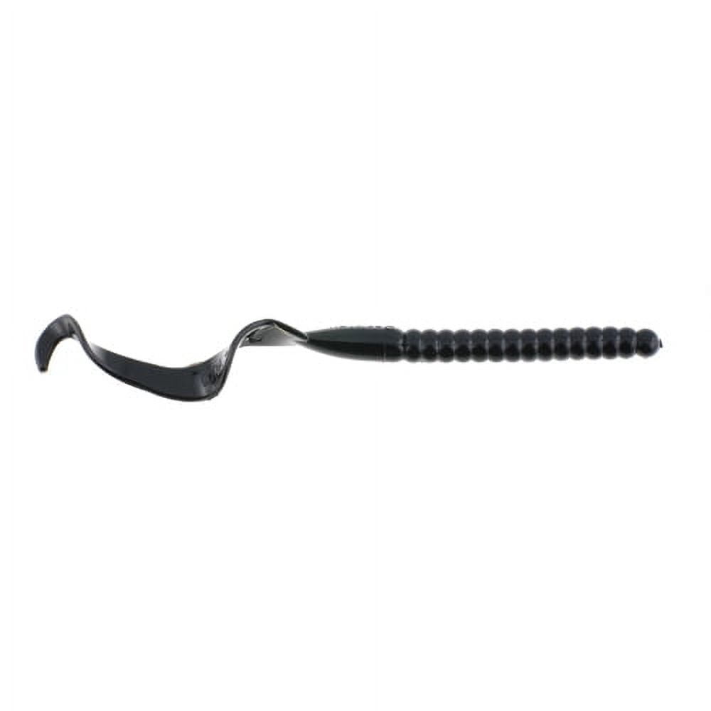 (2 pack) Berkley PowerBait® Power Worm Fishing Bait, Black, 7in