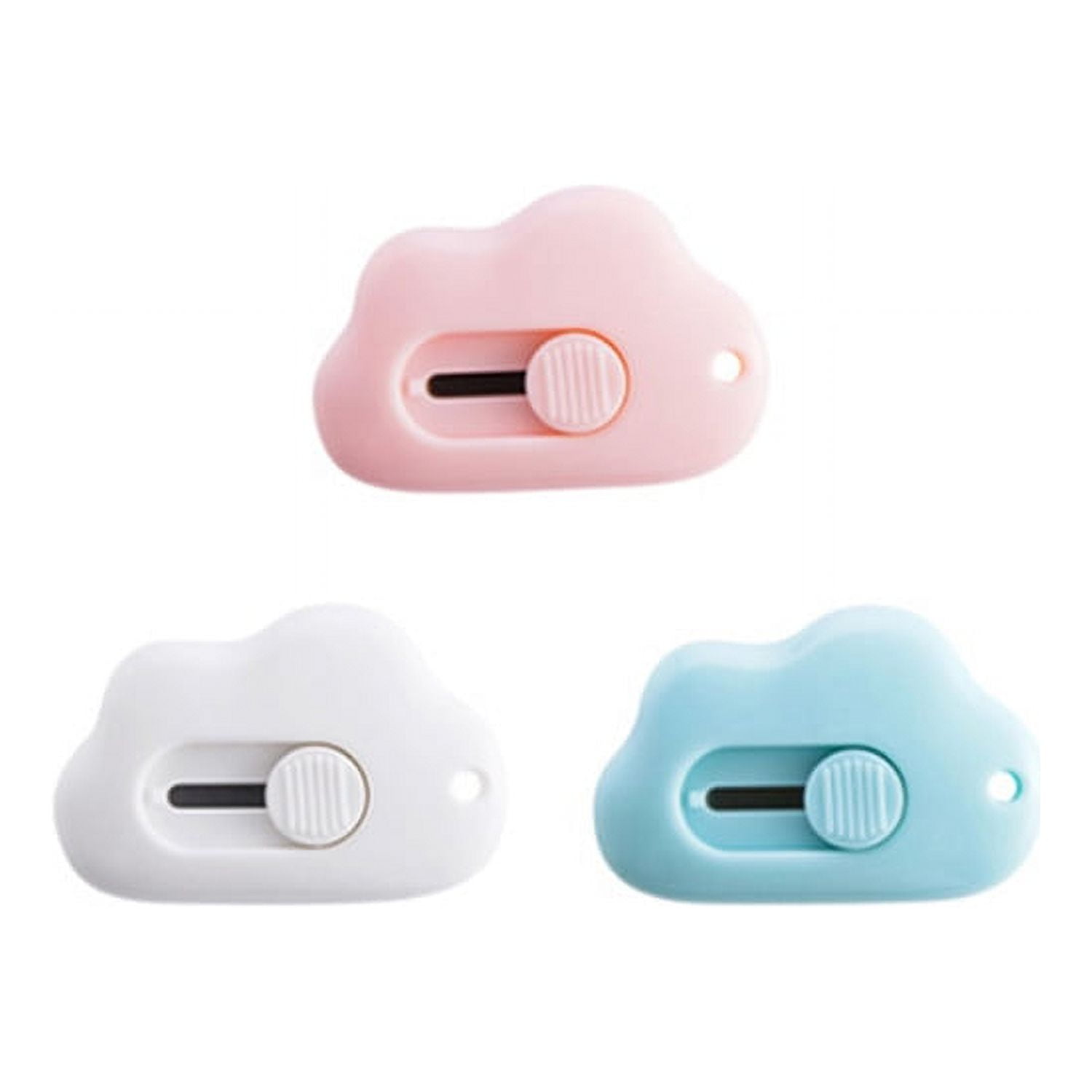 Cute Retractable Box Cutters - 3Pcs Cloud Shaped Mini Art Cutter Utility  Knife Office School Stationery for Cutting Envelopes Letter Paper Cutting  DIY