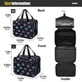 thumbnail image 3 of Travel Hanging Toiletry Bag with 4 Zipped Compartments Waterproof Makeup Accessories Spacious Cosmetic Bag Colorful Dog Paw Prints Medium, 3 of 9
