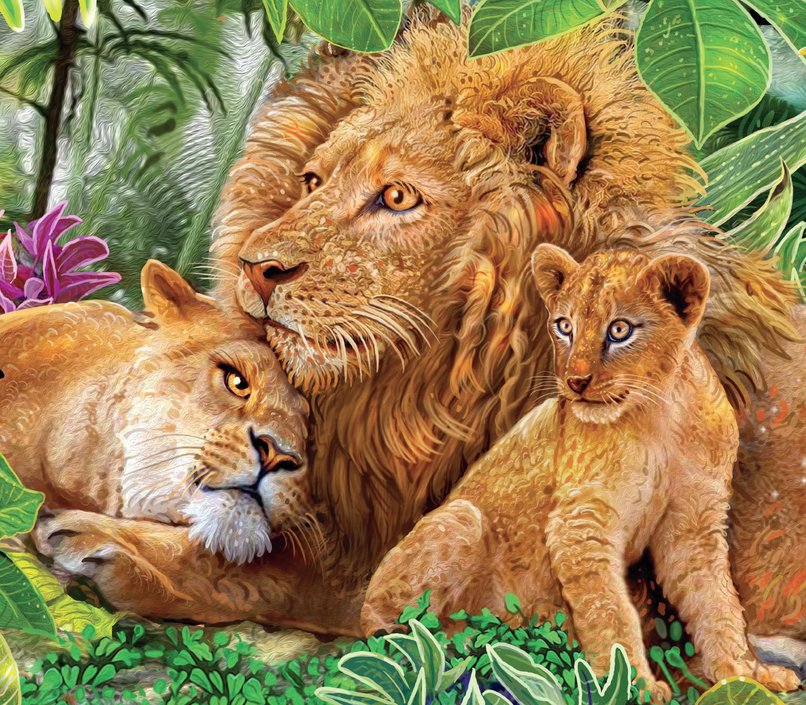 Ceaco Lion Family Disney Pixar 550 Piece Interlocking Jigsaw Puzzle