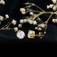 thumbnail image 3 of Rosec Jewels Lab Grown Diamond Stud Earrings for Women - Solitaire Earrings - 8 mm - EF-VS Quality, 14K Yellow Gold, 3 of 8