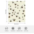 thumbnail image 4 of Bees Pattern Fleece Throw Blanket for Couch Chair Bed Women Men - Lightweight Plush Fuzzy Cozy Soft Blankets and Throws for Sofa Travel Camping, 50x40 inches, 4 of 6