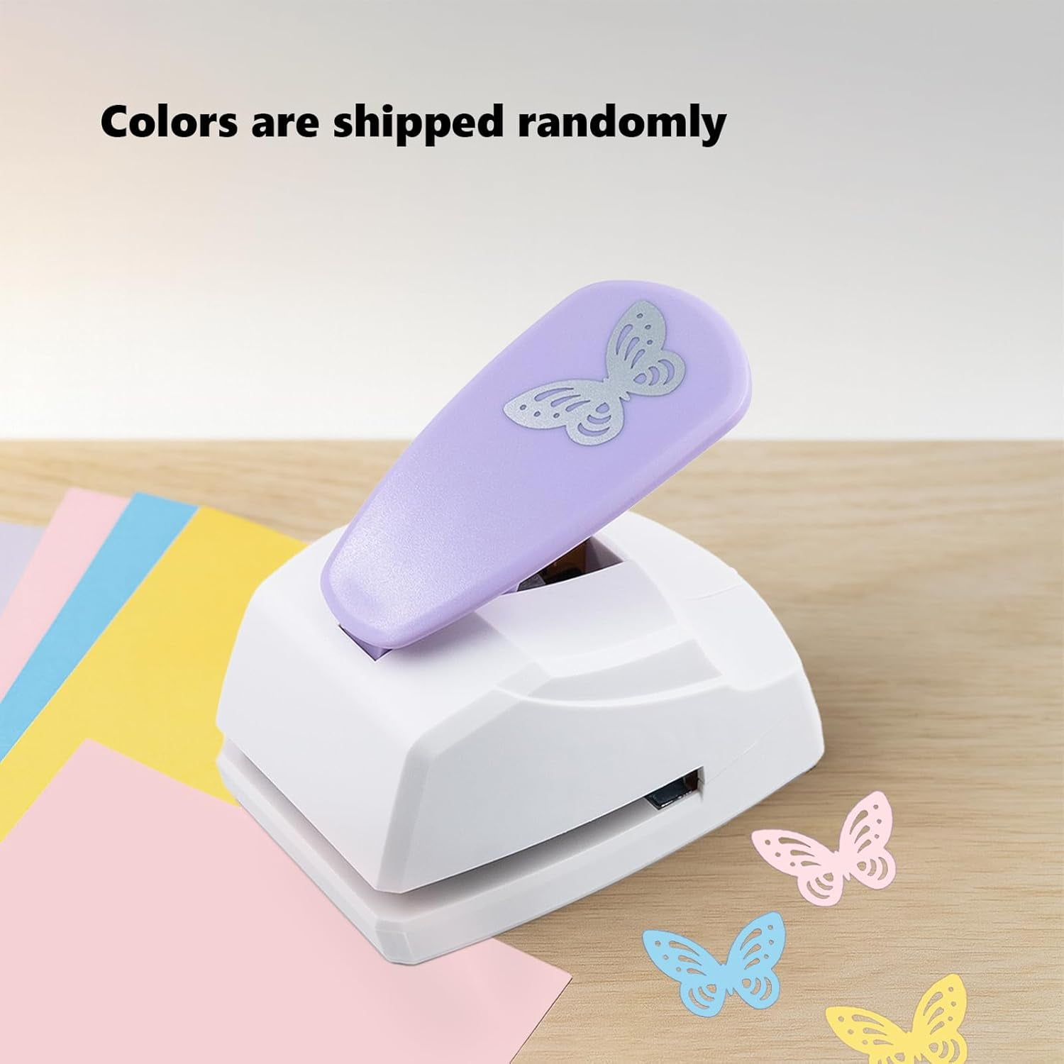 ABCISI Large Heavy-Duty Butterfly Craft Hole Punch, DIY Scrapbooking Tool for Cardstock and Paper Crafts, Decorative Cutouts, Easy-to-Use, Durable Embossing Machine, Random Color, Exquisite