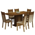 thumbnail image 1 of Juego de Comedor Mesa con Tapa de Madera 6 Sillas Marrón/Crema/Beige Augusta Madesa, 1 of 7