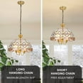 thumbnail image 4 of FINE MAKER American Light Luxury Chandelier E26*3 French   Retro Style Cchandelier, Foyer Closet Dining Room   Bedroom Kkitchen Living Room Chandelier, 4 of 20