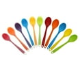 thumbnail image 3 of simhoa Dinner Table Soup Spoon Silicone Tablespoon Long Handle Ladle 20.5x4.5cm Red Red01, 3 of 8