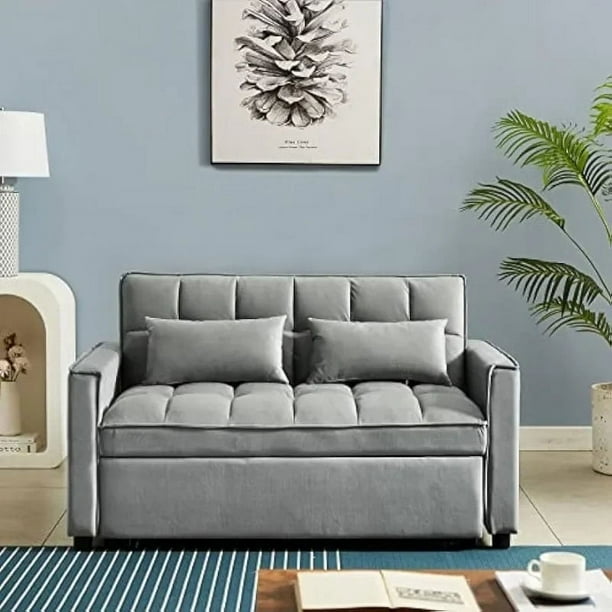 3 in 1 Convertible Sleeper Loveseat Futon Sofa Couch With Pullout Bed Furniture for Living Room sofa bed home furniture My Lux Decor Round Bodega Aurrera en linea