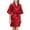 Wine, variant on Womens Robe Nightgown Solid Bandage Cardigan Bathrobe Color Nightgown Nightgown Satin Home Women's  Sleepwear Ladies Bathrobe (  Black 2XL )