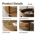 thumbnail image 4 of MDQMD Round Coffee Table with Hidden Storage for Living Room,Rustic Coffee Table with Storage Shelf for Apartment, 4 of 9