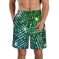 thumbnail image 1 of Balery Green Disco Lights Traje de Baño Estilo Hawaiano para Hombre, Shorts de Secado Rápido con Bolsillos-Medium, 1 of 6