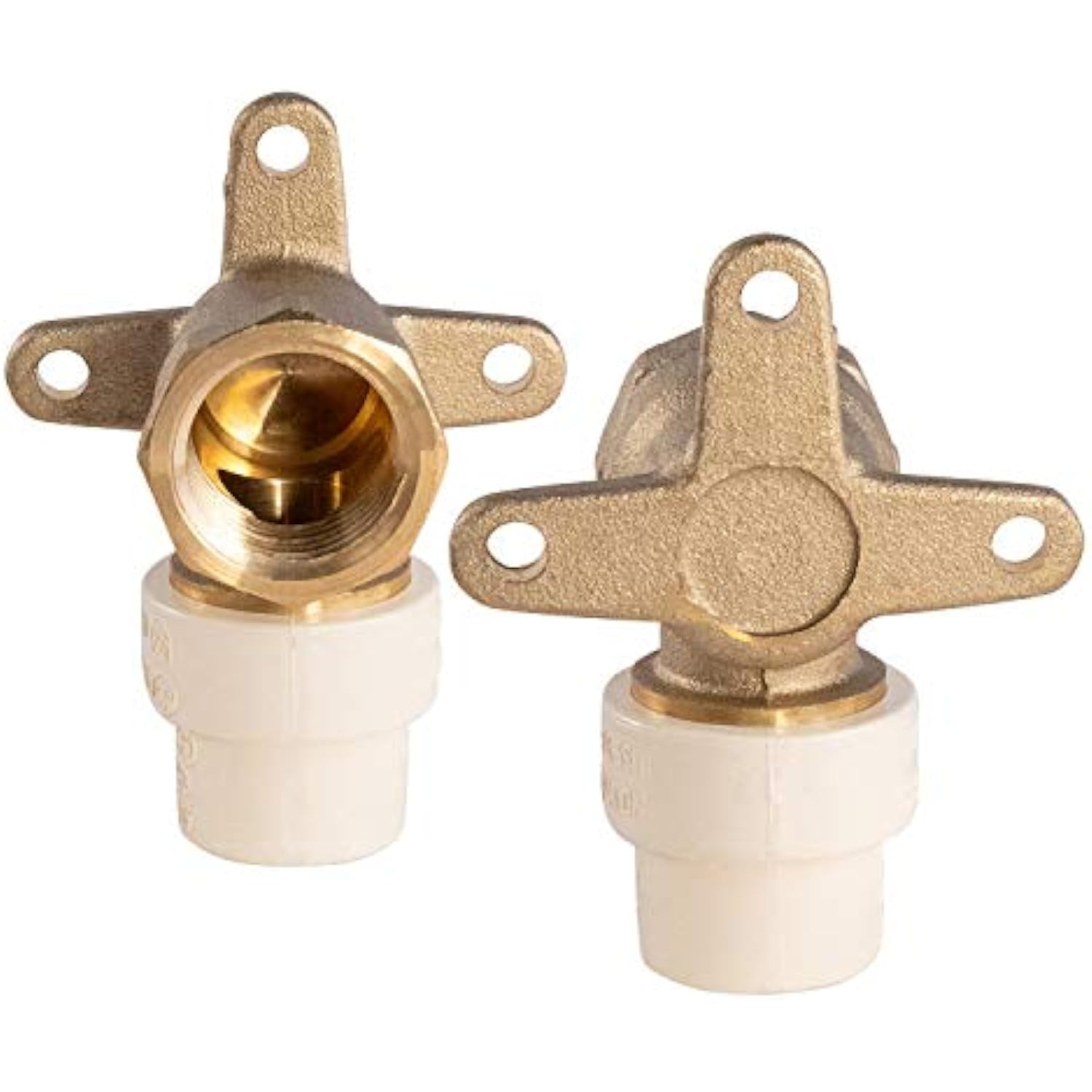 Supply Giant BRCPD012-NL 1/2 Lead Free Brass Elbow with Drop Ear Tabs and  a Female Threaded and CPVC Connect 
