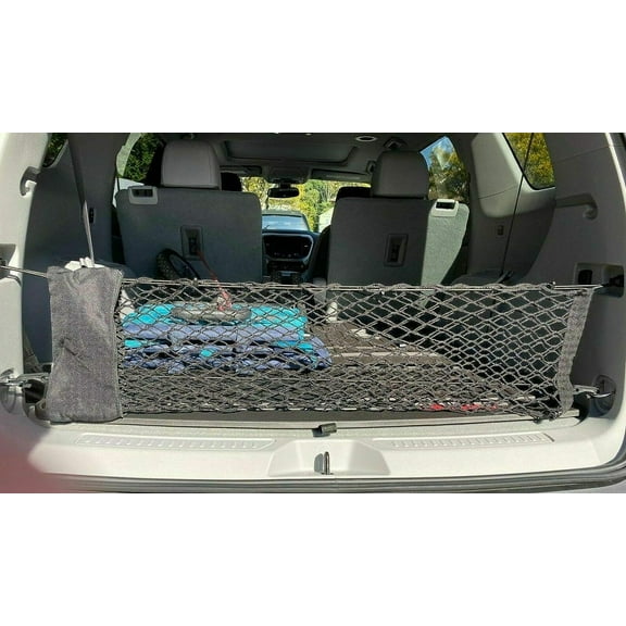 EACCESSORIES EA Trunk Organizer Cargo Net for GMC Acadia 2017-2023 – Envelope Style Cargo Net for SUV – Premium Mesh Elastic Car Trunk Organizer Vehicle Carrier Storage – Compatible with GMC Acadia