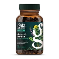 Gaia Herbs Adrenal Health Daily Support - Herbal Supplement with Ashwagandha, Holy Basil & Schisandra - Help Maintain Healthy Energy & Stress Levels* - 120 Vegan Liquid Phyto-Caps (60 Servings)
