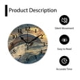 thumbnail image 4 of 12 Inch Wall Clock Battery Operated Silent Clock Decorative for Office, Kitchen, Outdoor, Living Room，Jumping Dolphin Sea attractive, 4 of 4