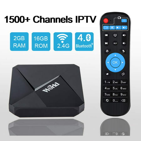 International IPTV Receiver Box with Life-time Subscription for 1500+ Global Live Channels 2GB 16GB IPTV Include North American European Asian Arabic India (Best European Iptv Server)