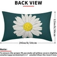 thumbnail image 3 of Daisy Flower Teal Lumbar Pillow Covers 12x20 Inch White Petal Floral Bloom Decorative Pillow Cases Spring Summer Seasonal Cushion Covers Farmhouse Home Decor for Porch Couch Outdoor Set of 2, 3 of 6