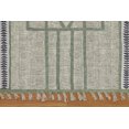 thumbnail image 4 of Casavani Handblock Printed Green Cotton Dhurrie 4'x12' Runner Area Rugs for Farmhouse Hallway & Stairs, 4 of 6