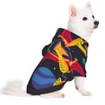 thumbnail image 2 of Fotbe Dinosaurs in Space Print Small Dog Sweater Hoodies Pet Grey Hooded Soft Fleece Sweatshirts with Pocket Fall Winter Puppy Cat Sweaters Warm Clothes-Medium, 2 of 7