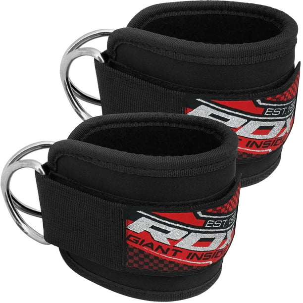 RDX Ankle Strap Cable Machine Steel Double D Ring Ankle Cuff for Legs Workout Great for Butt