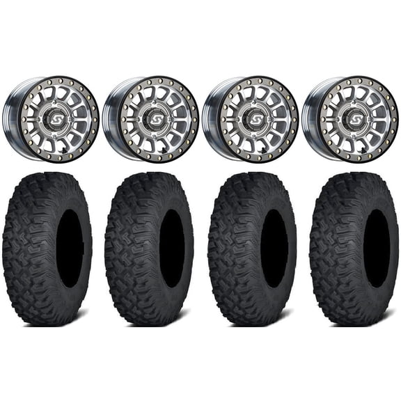 Sedona Sano Bdlk 15x7 Wheels Ct 33" Coyote Tires Polaris RZR XP 1000 / PRO XP / Ranger XP 900/1000