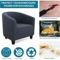 thumbnail image 5 of Club Chair Slipcover, High Stretch Tub Chair Cover, Universal Spandex Pattern Armchair Sofa Cover Cover Couch Slipcover for Living Room Club Bar Counter, 5 of 8