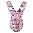 thumbnail image 4 of Hello Kitty Women's One Piece Swimsuit Tummy Control V Neck Bathing Suits, 4 of 6
