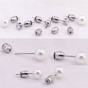 Techinal 10Pcs Secure Earring Lock Earring Back Ear Studs Nuts Replacement Earring Posts