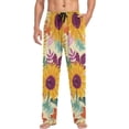 thumbnail image 4 of GZHJMY Thanksgiving Sunflower Pajama Pants For Men, Men's Separate Bottoms, Lounge Pants with Pockets, Christmas New Year Birthday Gifts, Medium, Christmas New Year Birthday Gifts, Medium, 4 of 7