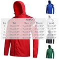 thumbnail image 2 of Mens Color Block Hooded Jacket Windbreaker, Lightweight Windproof Water Resistant Jacket Full Zip Long Sleeve Soccer Training Outdoor Sports Coat Size 3XL White, 2 of 8