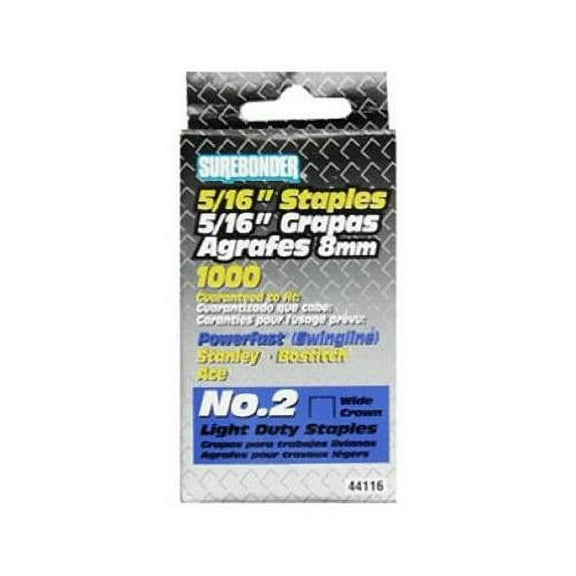 Surebonder 44116 Light Duty Staple, #2, 5/16", 1000-Count, Each