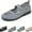Grey, variant on KAQ Women's Casual Hollow Out Knitted Mary Jane Flats Shoes,Fashion Comfortable Mesh Walking Beach Shoes Lightweight Breathable Slip-On Shoes