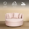 thumbnail image 3 of Ilios Innova | Sofá Redondo de Una Plaza Beige con Tapizado en Tela, Diseño Moderno para Sala u Oficina, Sillón Individual Descanso y Decoración., 3 of 9