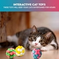 thumbnail image 6 of 9 Pieces Cat Toys - Cat Toys Balls with Bells Soft Cat Pom Poms Balls and Cat Interactive Toy for Cats Kitten Indoor Outdoor Playing Chewing Scratching, 6 of 10