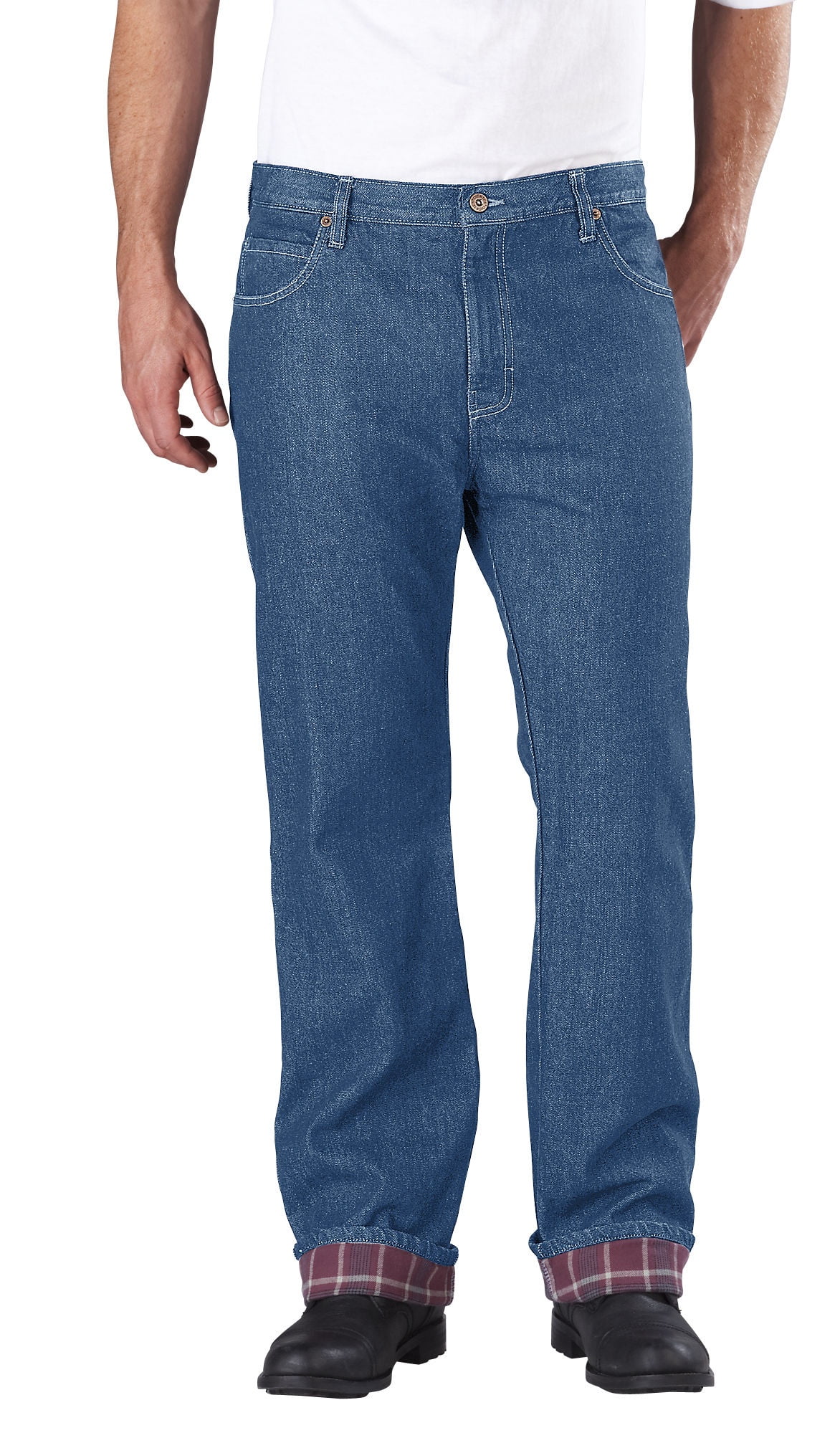 dickies relaxed fit flannel lined work pants