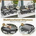 thumbnail image 5 of Topcobe 5 Pieces Aluminum Frame Weatherproof Outdoor Conversation Set with Soft Cushions, Outdoor Patio Furniture for Garden Backyard Pool Deck-Gray, 5 of 11
