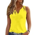 thumbnail image 2 of Giftesty Womens Tanks Summer Sleeveless Blouse Clearance Women's Fashion Casual Solid Color V-Neck Tank Top, 2 of 5