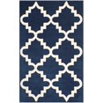 thumbnail image 4 of Safavieh Chatham 3' X 5' Hand Tufted Wool Rug in Dark Blue and Ivory, 4 of 10