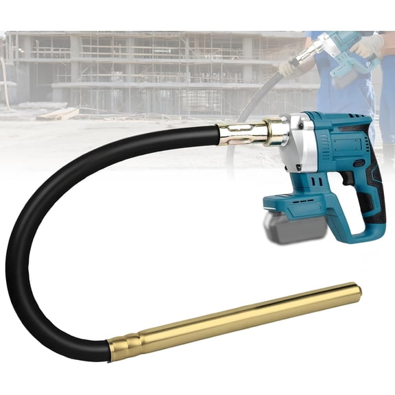 Handheld Concrete Vibrating Tool Compatible with Makita 18V Battery, 600W Mix Concrete Tool with 3.8Ft Rod, Portable Pencil Cement Vibrator, for Remove Bubble Mix Concrete, Only Tool