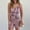 Pink, variant on Babysbule Women Shorts Womens Fashion Leaf And Stripe Printed Sling Short Jumpsuit With Belt And Pocket