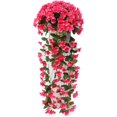 thumbnail image 1 of Realistic Hanging Artificial Vine Wedding Decoration, Romantic Artificial Plant Decorative Flower Window Ornament Wall Fake Leaf Simulation Fuchsia 1PC, 1 of 4